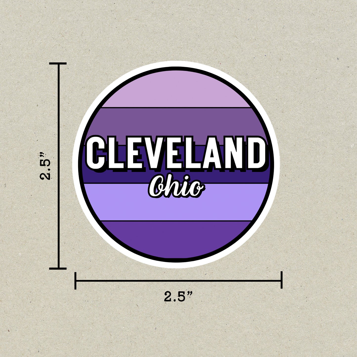 Cleveland, Ohio Circle Sticker