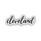 Cleveland Cursive Sticker