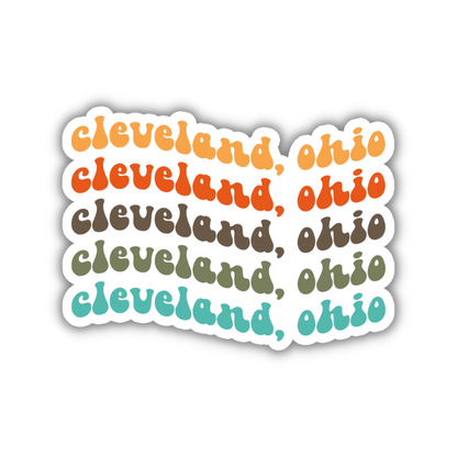 Cleveland, Ohio Retro Sticker