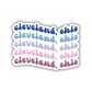 Cleveland, Ohio Retro Sticker