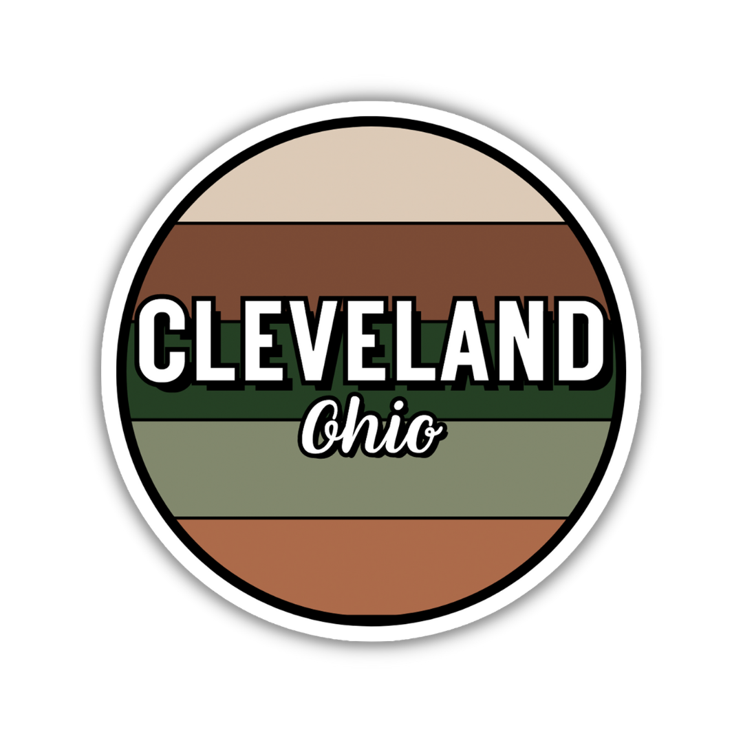 Cleveland, Ohio Circle Sticker