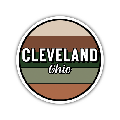 Cleveland, Ohio Circle Sticker