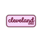 Cleveland, Ohio Retro Travel Sticker – Colorful Vinyl Decal for Laptop, Water Bottle & Luggage