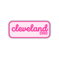 Cleveland, Ohio Retro Travel Sticker – Colorful Vinyl Decal for Laptop, Water Bottle & Luggage