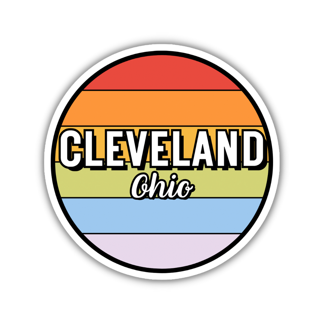 Cleveland, Ohio Circle Sticker