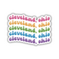 Cleveland, Ohio Retro Sticker