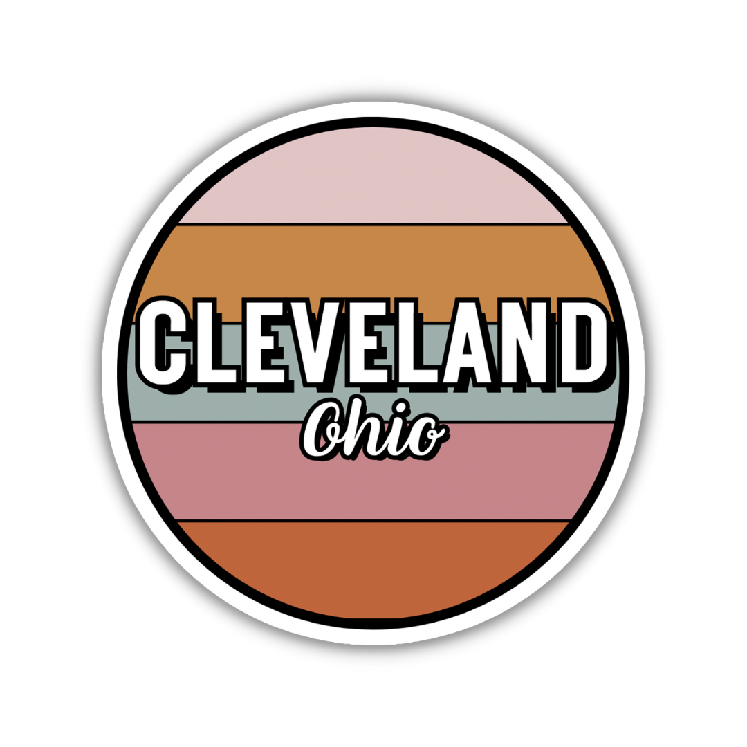 Cleveland, Ohio Circle Sticker