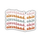 Cleveland, Ohio Retro Sticker