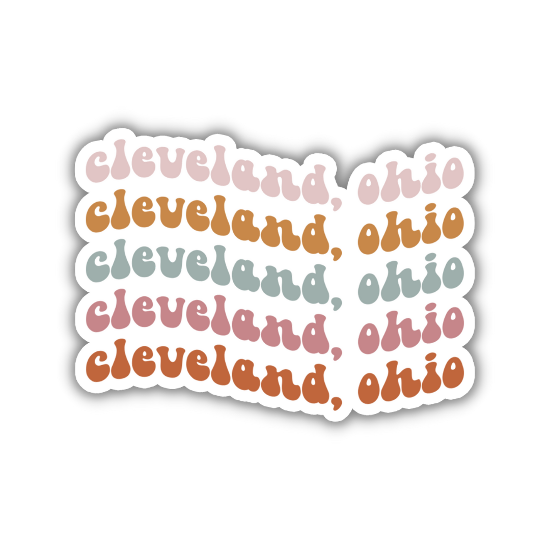 Cleveland, Ohio Retro Sticker