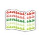 Cleveland, Ohio Retro Sticker