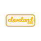 Cleveland, Ohio Retro Travel Sticker – Colorful Vinyl Decal for Laptop, Water Bottle & Luggage