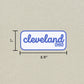 Cleveland, Ohio Retro Travel Sticker – Colorful Vinyl Decal for Laptop, Water Bottle & Luggage