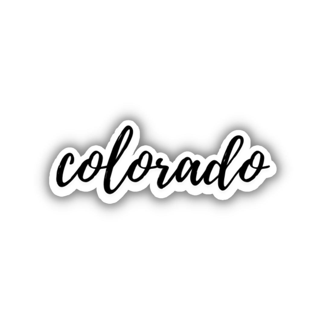 Colorado Travel Sticker, Vintage Cursive Script, Trendy Luggage Decal ...