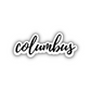 Columbus Cursive Sticker
