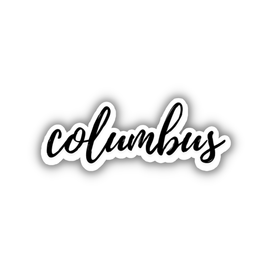 Columbus Cursive Sticker