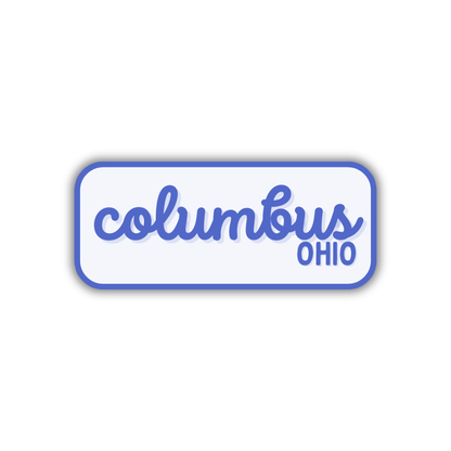 Columbus, Ohio Retro Travel Sticker – Colorful Vinyl Decal for Laptop, Water Bottle & Luggage