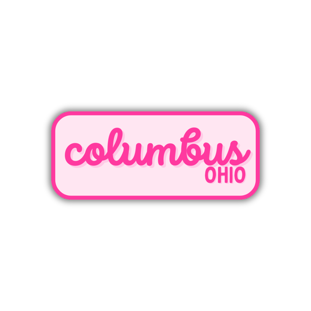 Columbus, Ohio Retro Travel Sticker – Colorful Vinyl Decal for Laptop, Water Bottle & Luggage