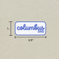 Columbus, Ohio Retro Travel Sticker – Colorful Vinyl Decal for Laptop, Water Bottle & Luggage