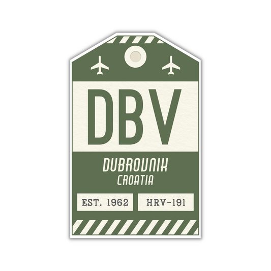 DBV Vintage Luggage Tag Sticker