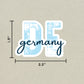 Germany Country Code Sticker