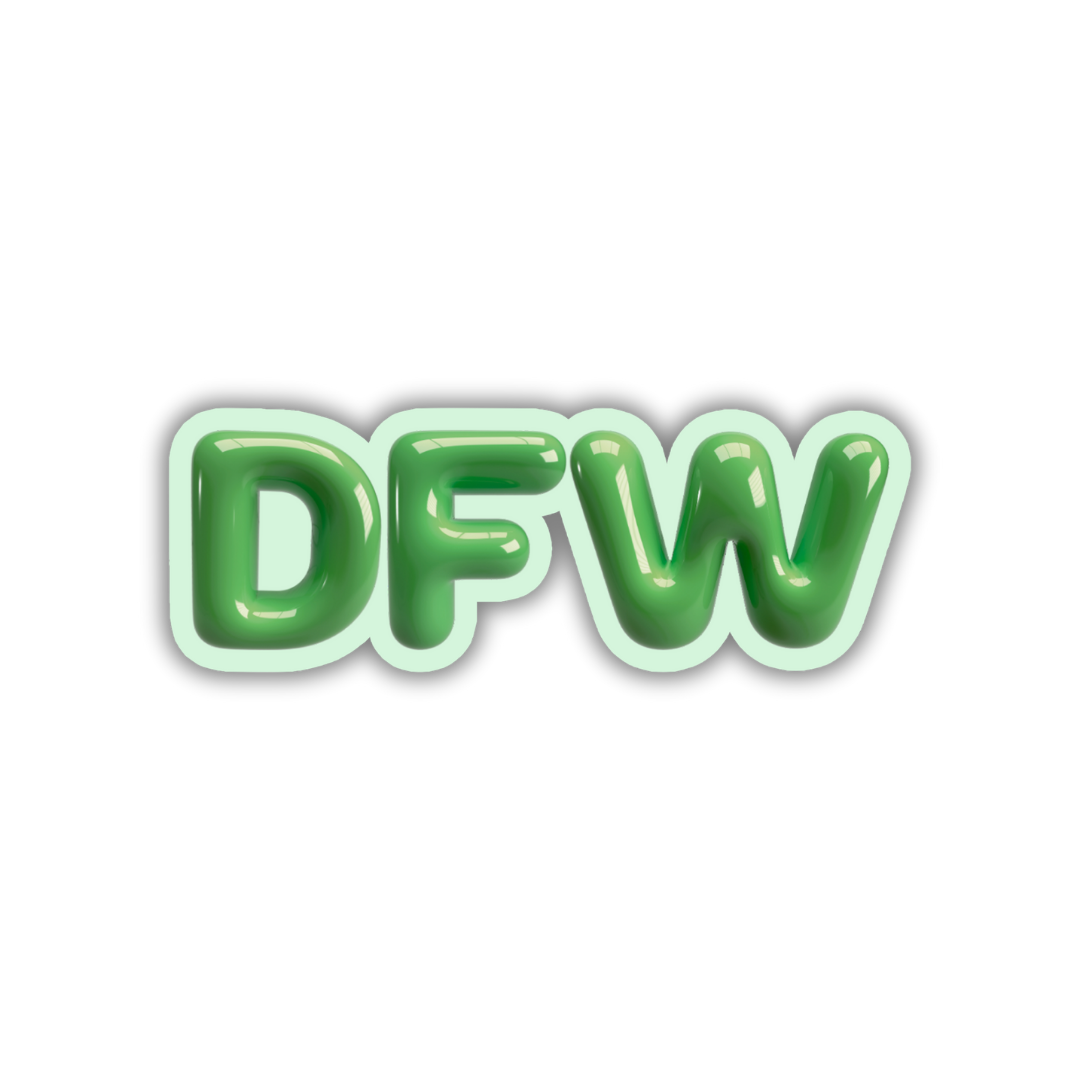 DFW Bubble Sticker