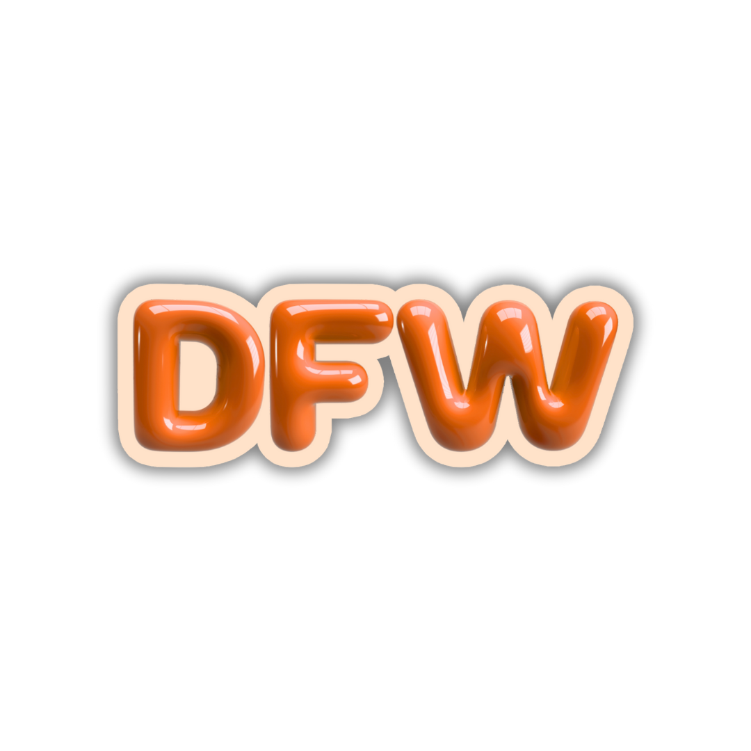 DFW Bubble Sticker
