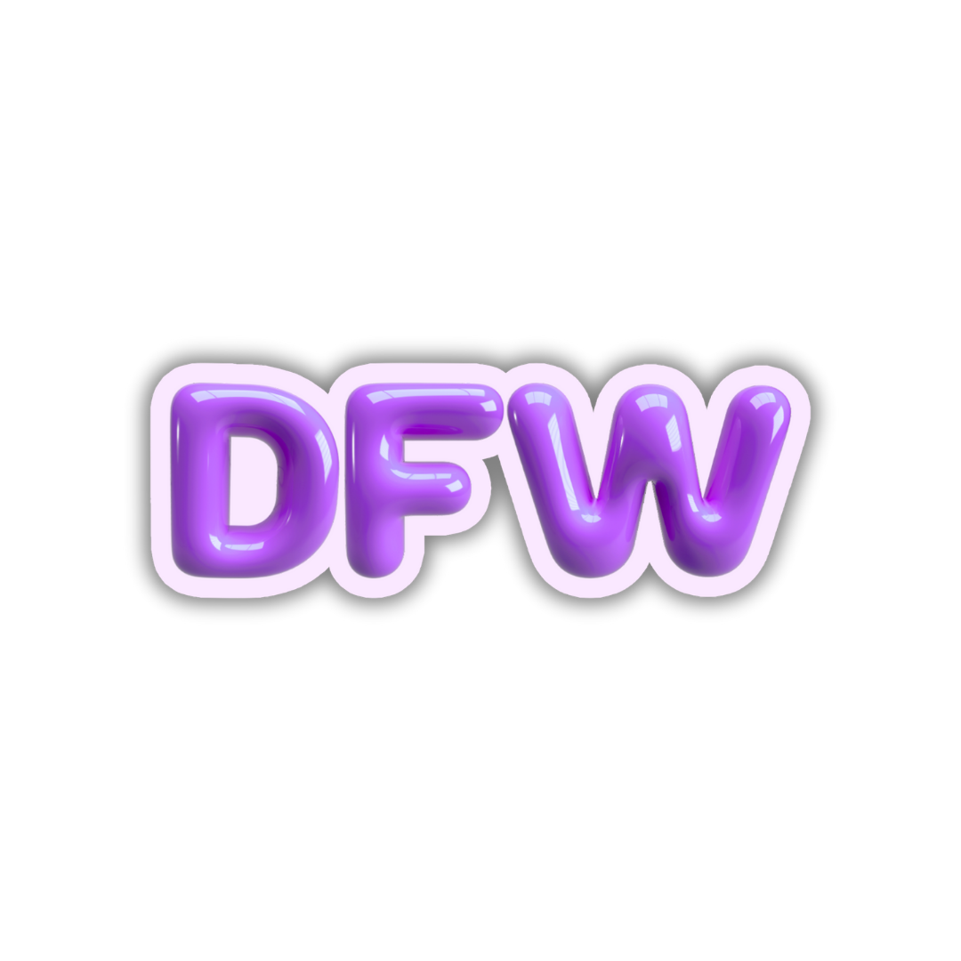 DFW Bubble Sticker