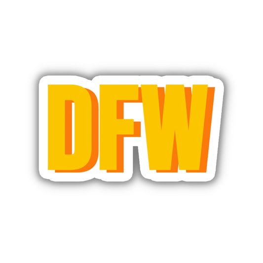 DFW Double Layered Sticker