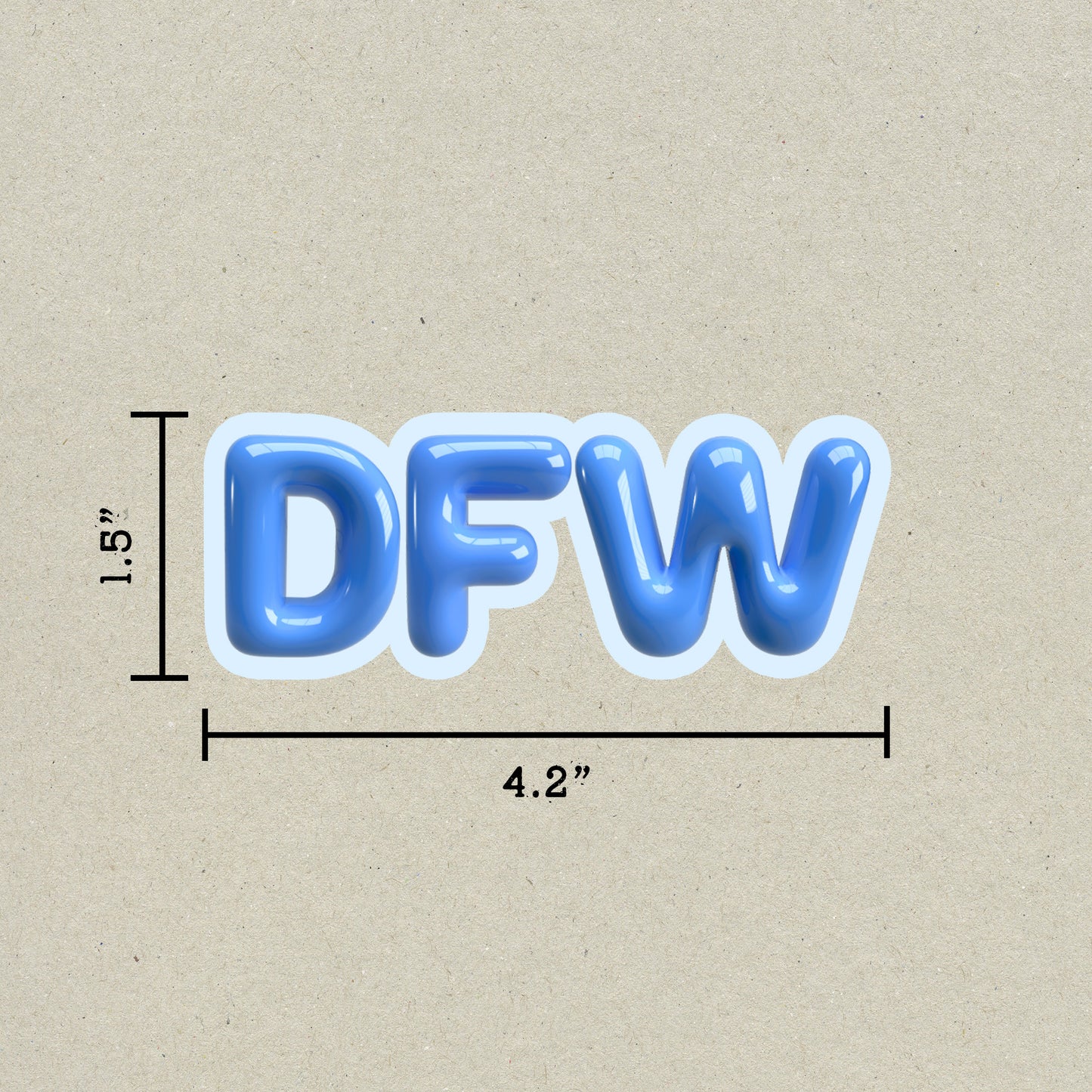 DFW Bubble Sticker