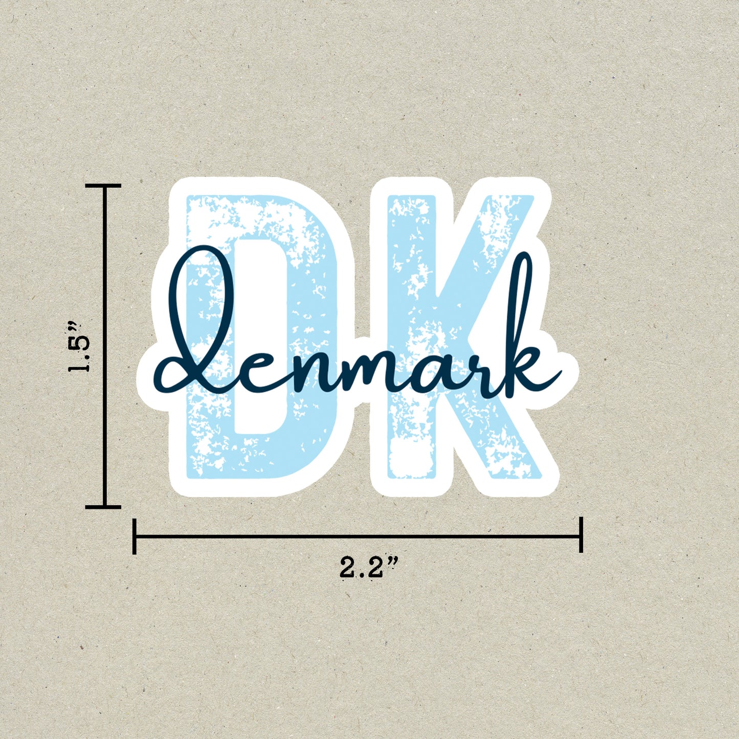Denmark Country Code Sticker
