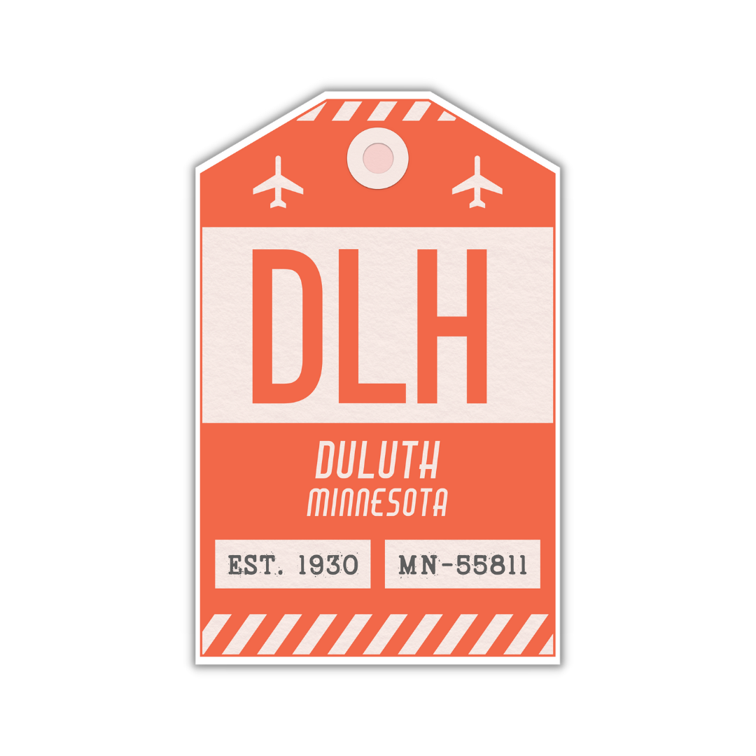 DLH Vintage Luggage Tag Sticker