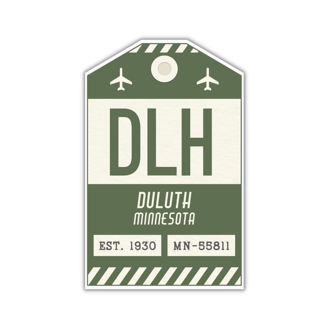 DLH Vintage Luggage Tag Sticker