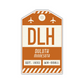 DLH Vintage Luggage Tag Sticker