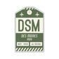 DSM Vintage Luggage Tag Sticker