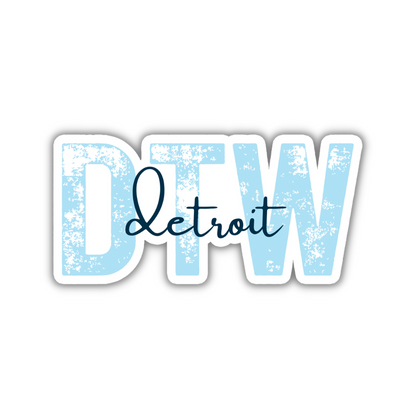 DTW Detroit Airport Code Sticker