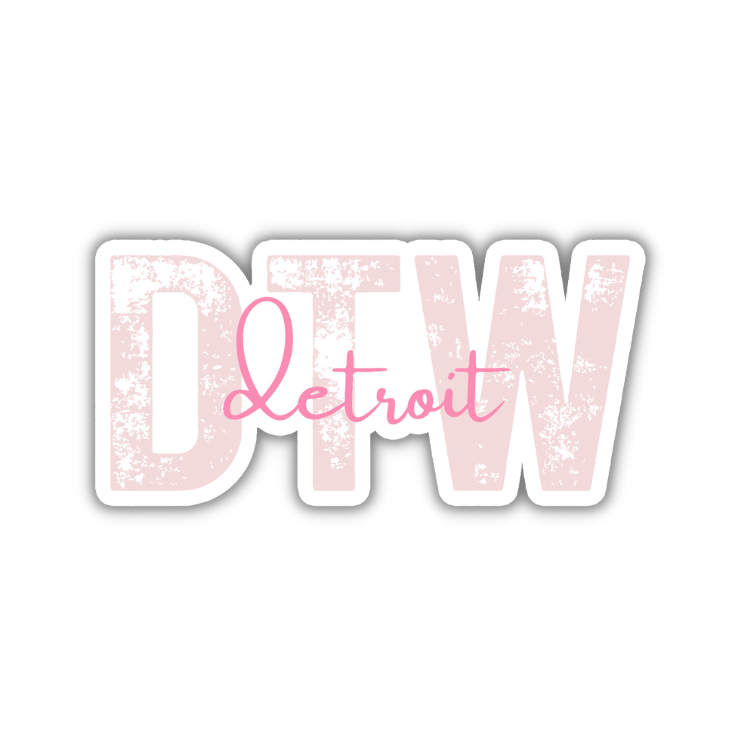 DTW Detroit Airport Code Sticker