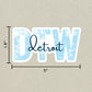 DTW Detroit Airport Code Sticker