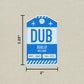 DUB Vintage Luggage Tag Sticker