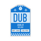 DUB Vintage Luggage Tag Sticker