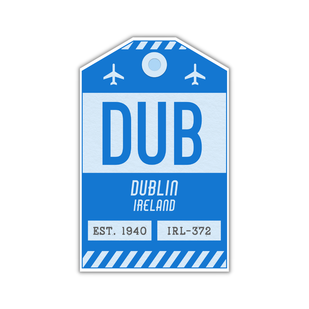 DUB Vintage Luggage Tag Sticker