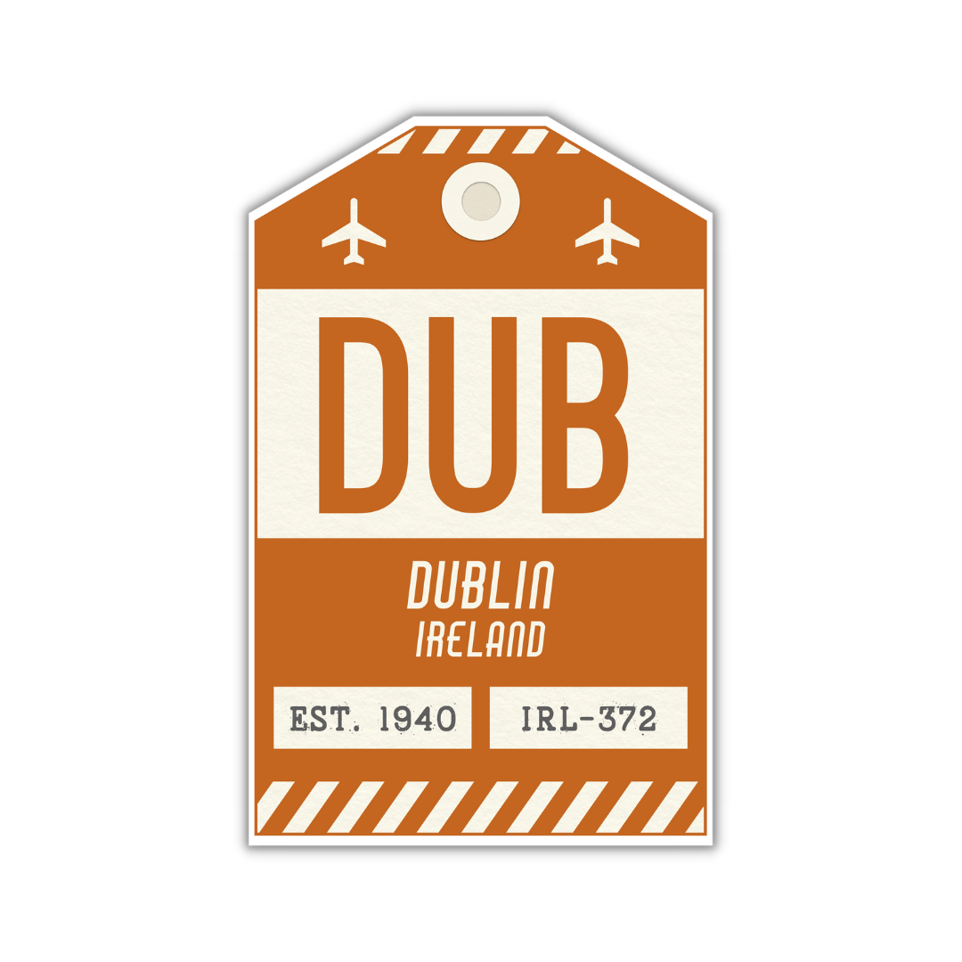 DUB Vintage Luggage Tag Sticker