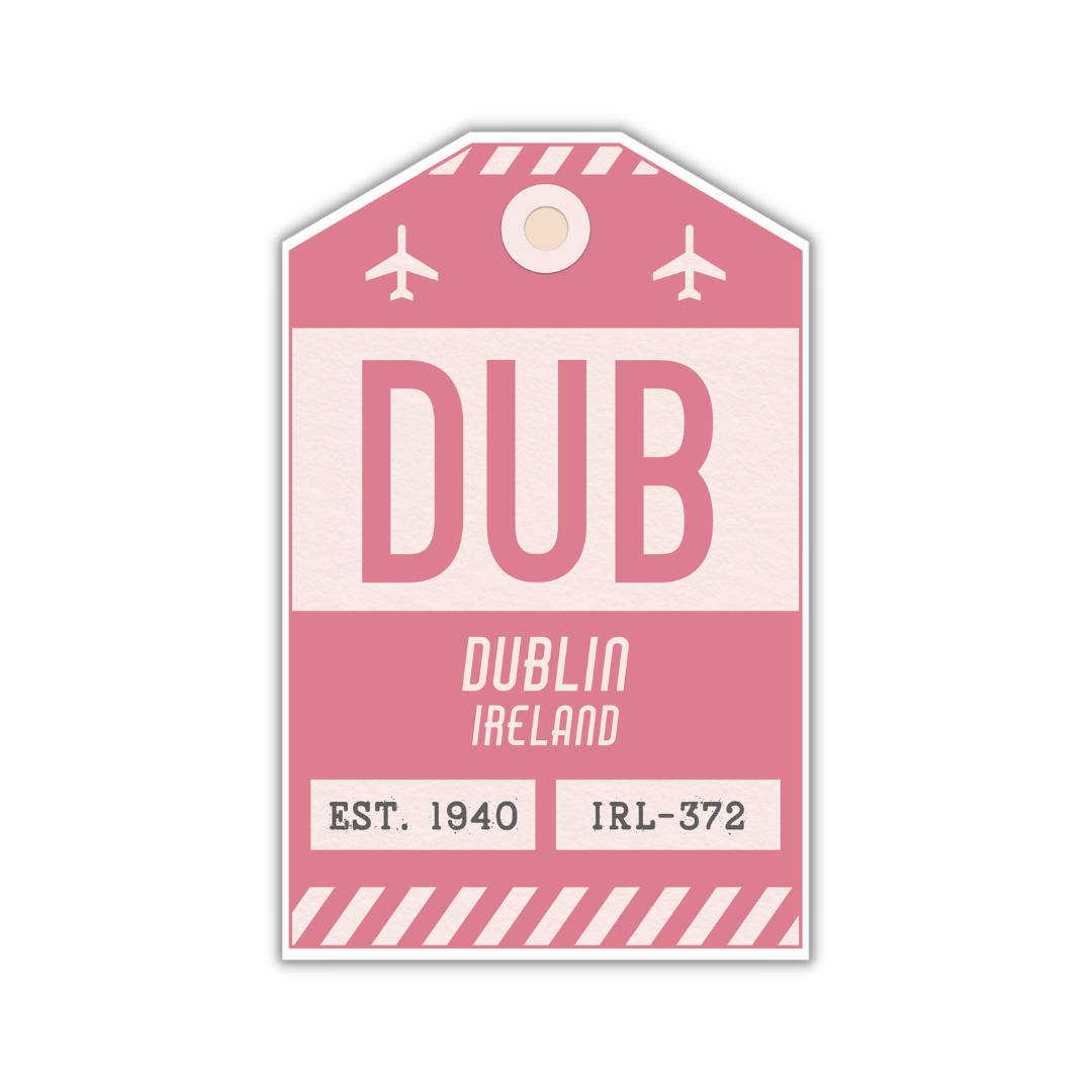 DUB Vintage Luggage Tag Sticker