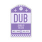 DUB Vintage Luggage Tag Sticker