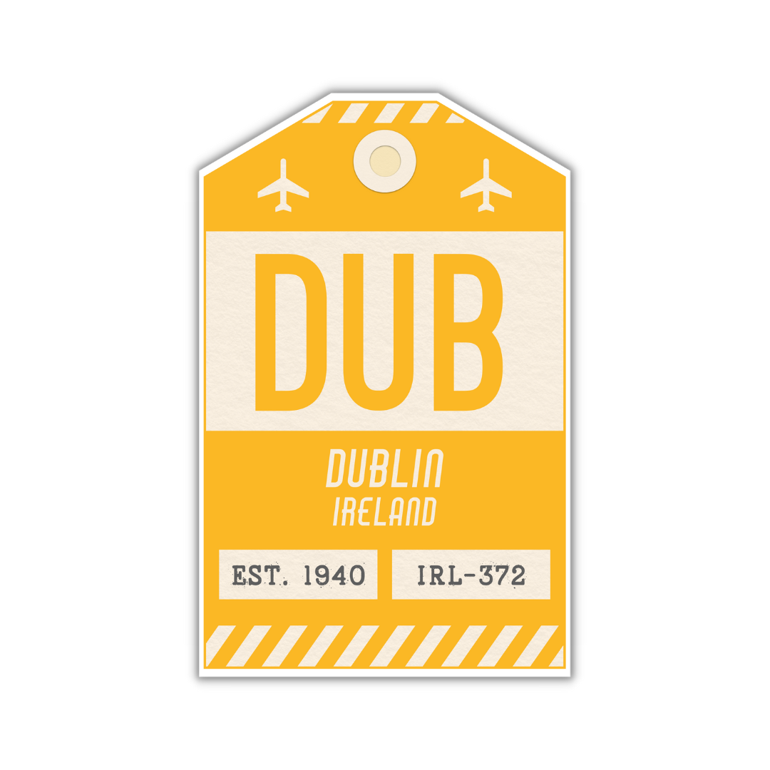 DUB Vintage Luggage Tag Sticker