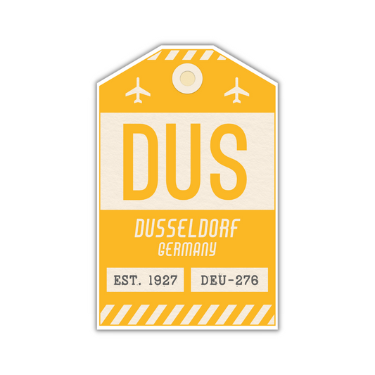 DUS Vintage Luggage Tag Sticker