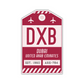 DXB Vintage Luggage Tag Sticker