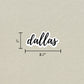 Dallas Cursive Sticker