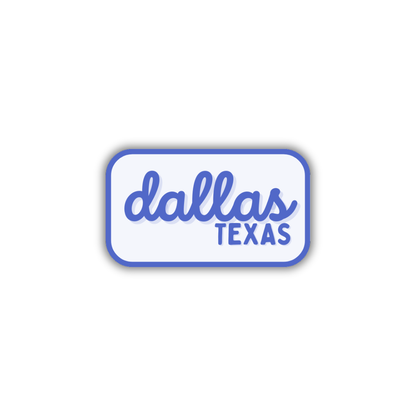 Dallas, Texas Retro Travel Sticker – Colorful Vinyl Decal for Laptop, Water Bottle & Luggage