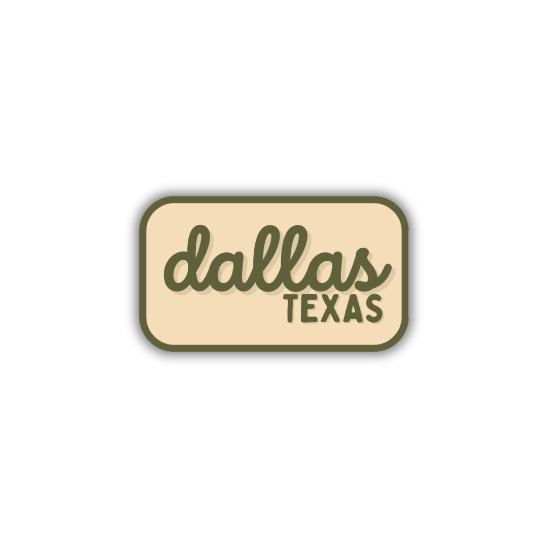 Dallas, Texas Retro Travel Sticker – Colorful Vinyl Decal for Laptop, Water Bottle & Luggage