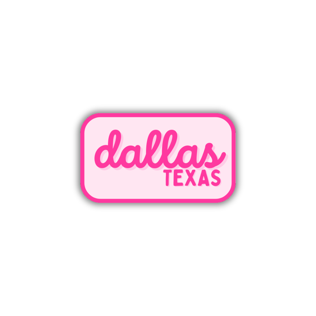 Dallas, Texas Retro Travel Sticker – Colorful Vinyl Decal for Laptop, Water Bottle & Luggage